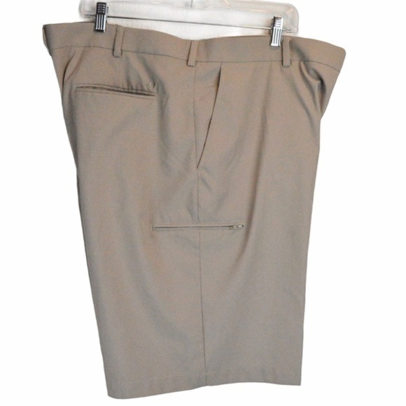Grand Slam Men’s Light Khaki Flat Front Performance Golf Shorts, Size 40 - Picture 1 of 8